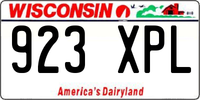 WI license plate 923XPL