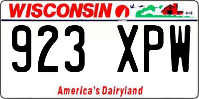 WI license plate 923XPW