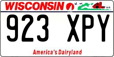 WI license plate 923XPY