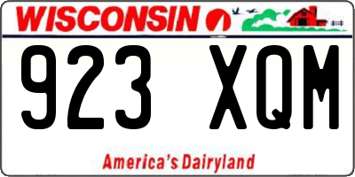 WI license plate 923XQM