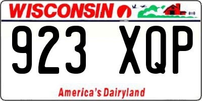 WI license plate 923XQP