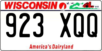 WI license plate 923XQQ