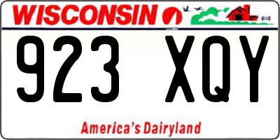 WI license plate 923XQY