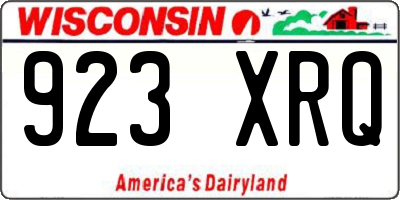 WI license plate 923XRQ