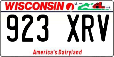WI license plate 923XRV