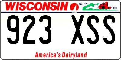 WI license plate 923XSS