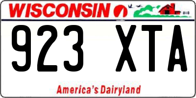 WI license plate 923XTA