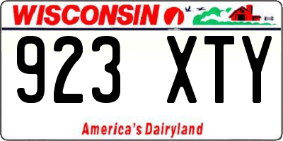 WI license plate 923XTY