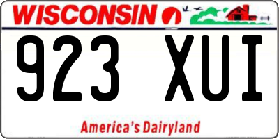 WI license plate 923XUI