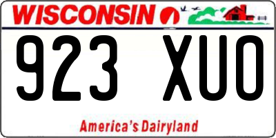 WI license plate 923XUO