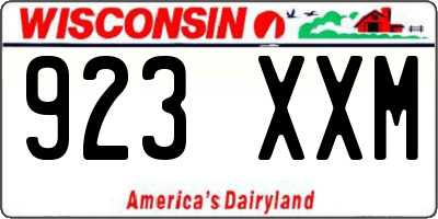 WI license plate 923XXM