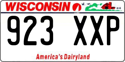 WI license plate 923XXP