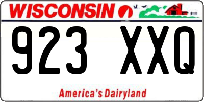 WI license plate 923XXQ