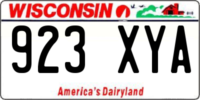WI license plate 923XYA