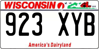 WI license plate 923XYB