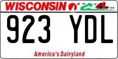 WI license plate 923YDL