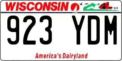 WI license plate 923YDM