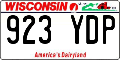 WI license plate 923YDP
