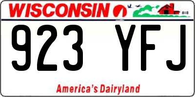 WI license plate 923YFJ