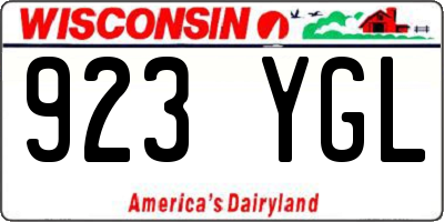 WI license plate 923YGL