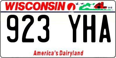 WI license plate 923YHA