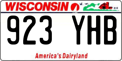 WI license plate 923YHB