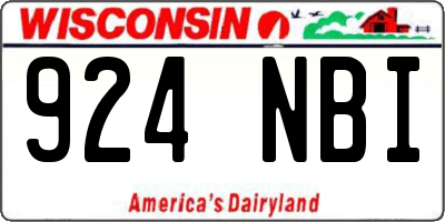 WI license plate 924NBI