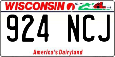 WI license plate 924NCJ