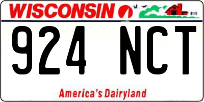WI license plate 924NCT