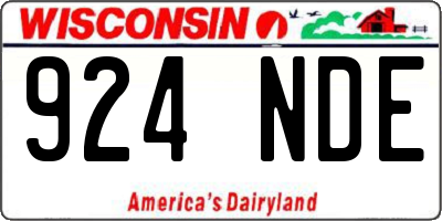 WI license plate 924NDE