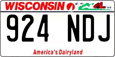 WI license plate 924NDJ