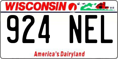 WI license plate 924NEL