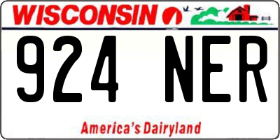 WI license plate 924NER