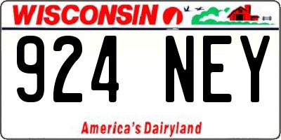 WI license plate 924NEY