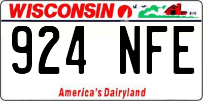 WI license plate 924NFE