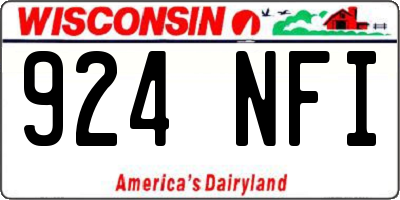 WI license plate 924NFI