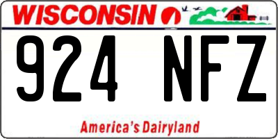 WI license plate 924NFZ