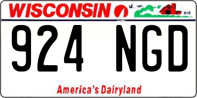 WI license plate 924NGD