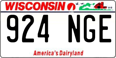 WI license plate 924NGE