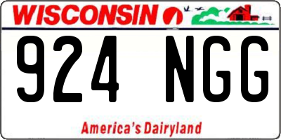 WI license plate 924NGG