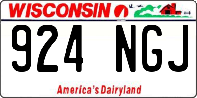 WI license plate 924NGJ