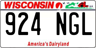 WI license plate 924NGL