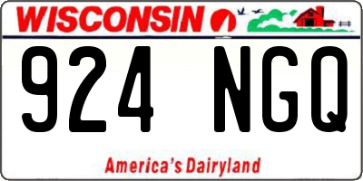 WI license plate 924NGQ
