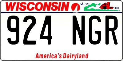 WI license plate 924NGR