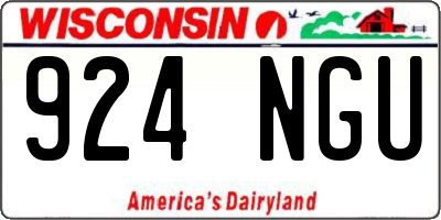 WI license plate 924NGU