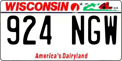 WI license plate 924NGW