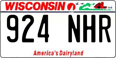 WI license plate 924NHR