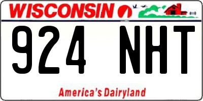 WI license plate 924NHT