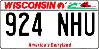 WI license plate 924NHU