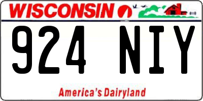 WI license plate 924NIY
